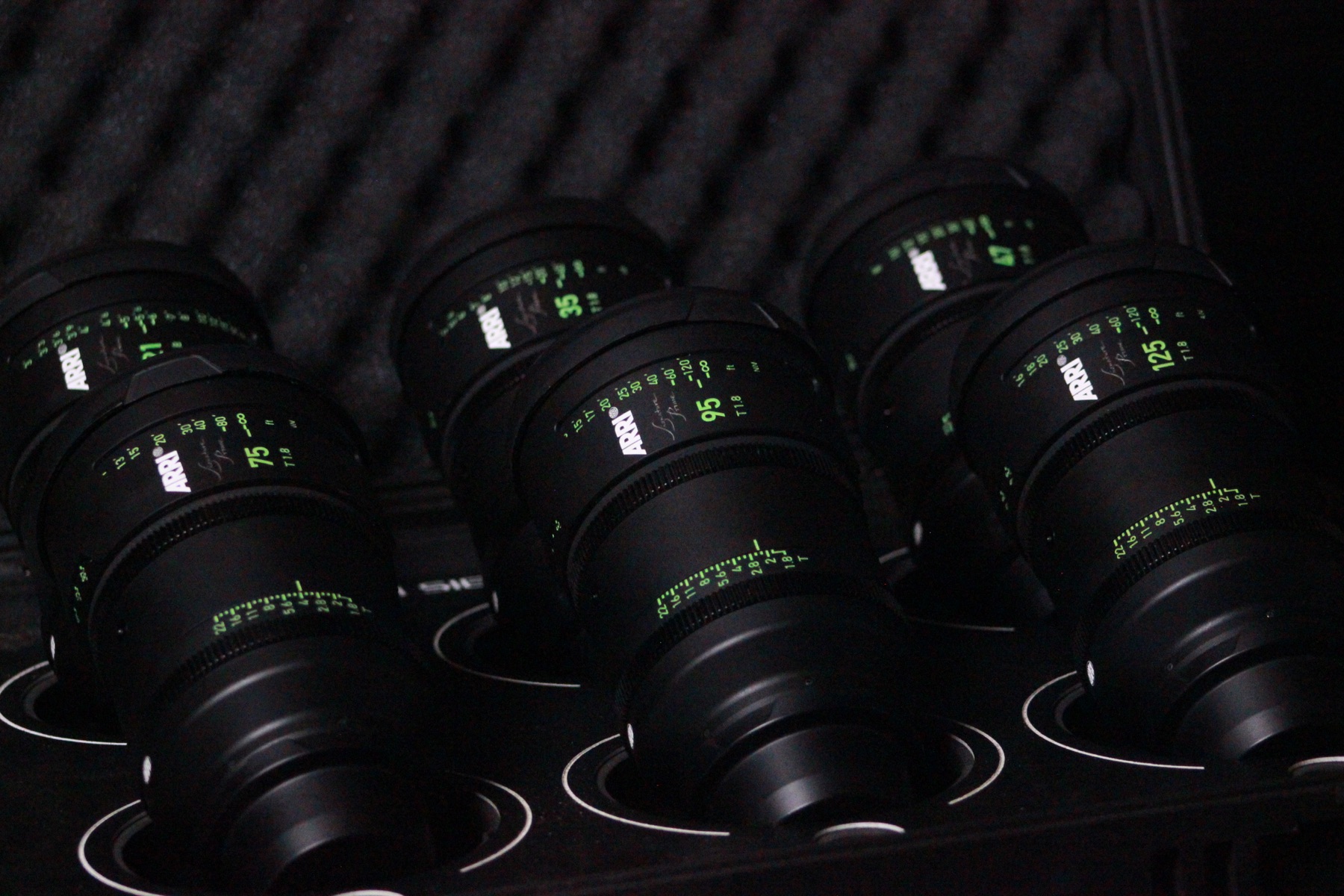 ARRI Signature Prime Set — all 6 lenses